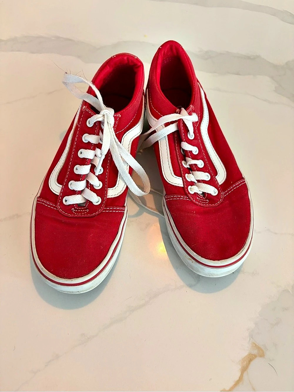 Vans Old Skool Kids Sneakers Red & White US 3.0 kids